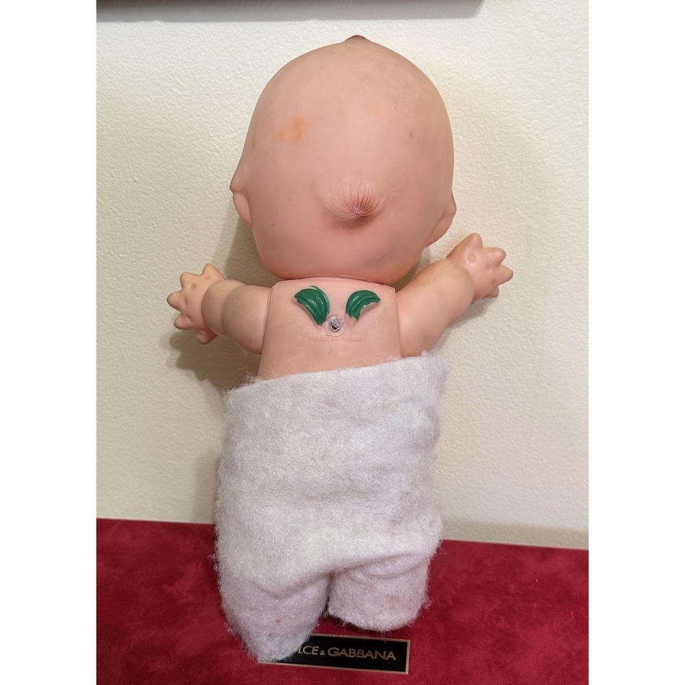 Retro Kewpie Doll 10" Large Green Feather - Picture 3 of 10